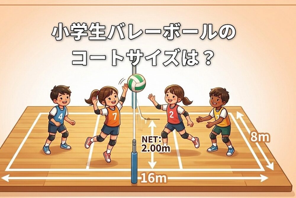 小学生バレーボールのコートサイズは？